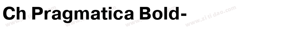 Ch Pragmatica Bold字体转换